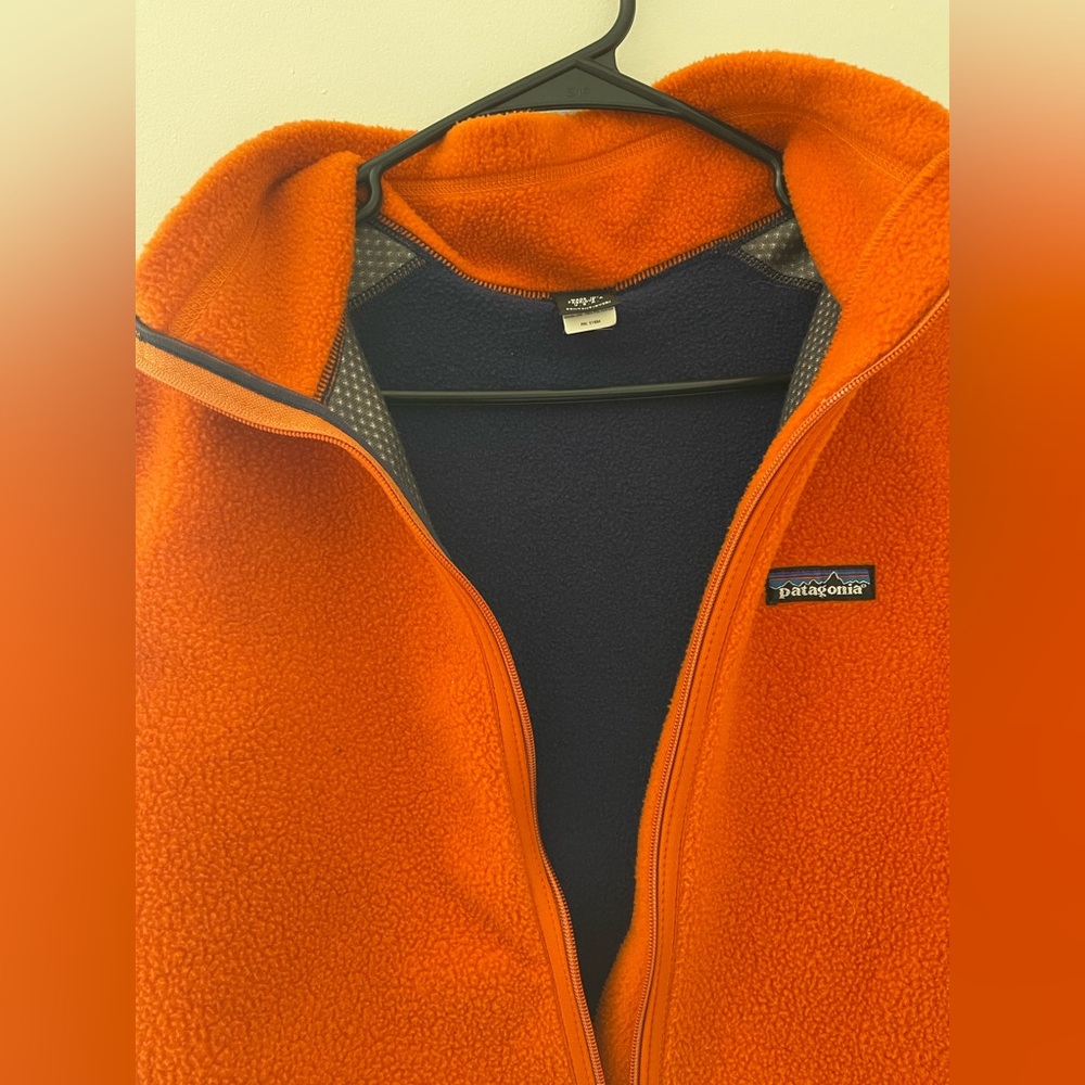 Patagonia Bright Orange Fleece Vest - Picture 7 of 10
